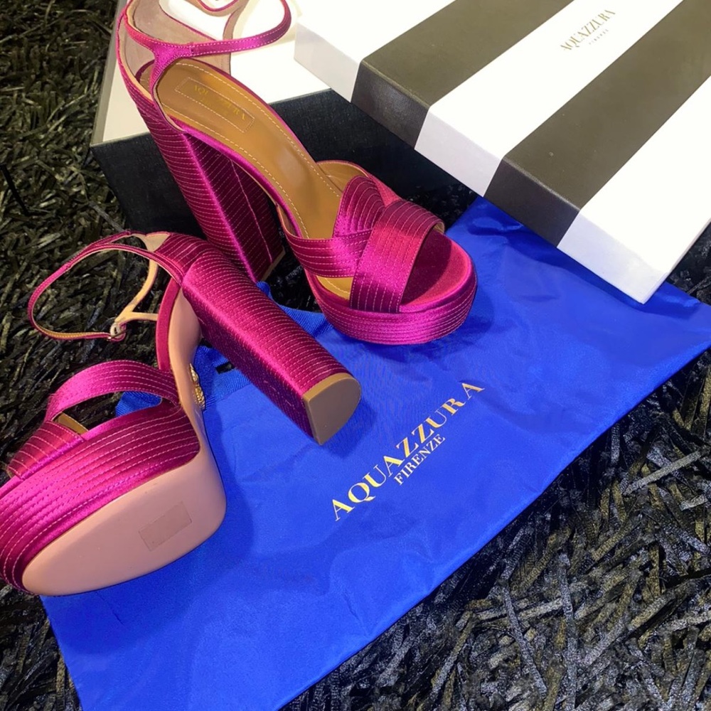 Aquazzura heels, size 40 in hot pink - Picture 3 of 6